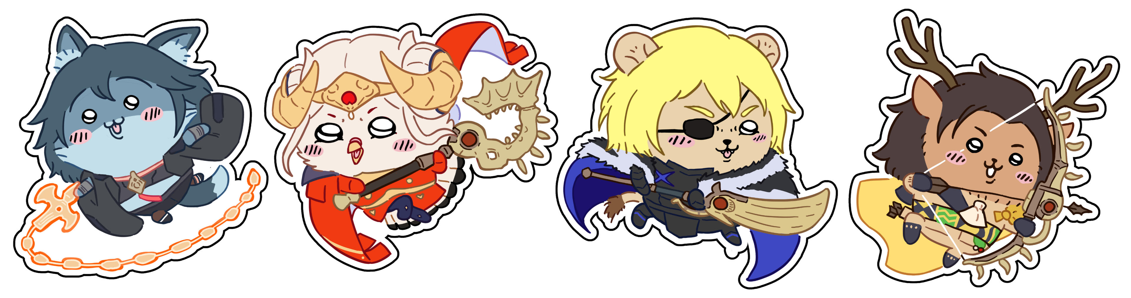 Chiikawa x Three Houses Charms